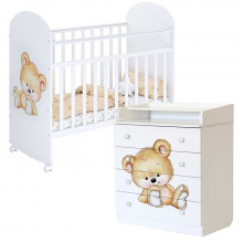 Фея Медвежонок комод 1580 и кроватка 701
