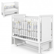 Кроватка с маятником Indigo Classic на колесах c ящиком. Характеристики.