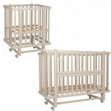 Детская кроватка трансформер Polini kids Simple 355 с маятником и матрасом. Характеристики.