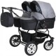 Коляска для двойни 3 в 1 Mikado Tween с автокреслами цвет серый (black-carbon) Mikado Tween с автокреслами цвет серый (black-carbon)