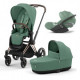 Cybex Priam IV 3 в 1 автокресло Cloud T i-Size Plus цвет leaf green rosegold