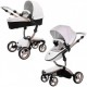 Коляска 2 в 1 Mima Xari Flair 3G цвет snow white (flair - кожа) rose Mima Xari Flair 3G цвет snow white (flair - кожа) rose