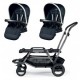 Коляска для двойни Peg-Perego Duette Piroet цвет luxe blue + 2 накидки Peg-Perego Duette Piroet цвет luxe blue + 2 накидки